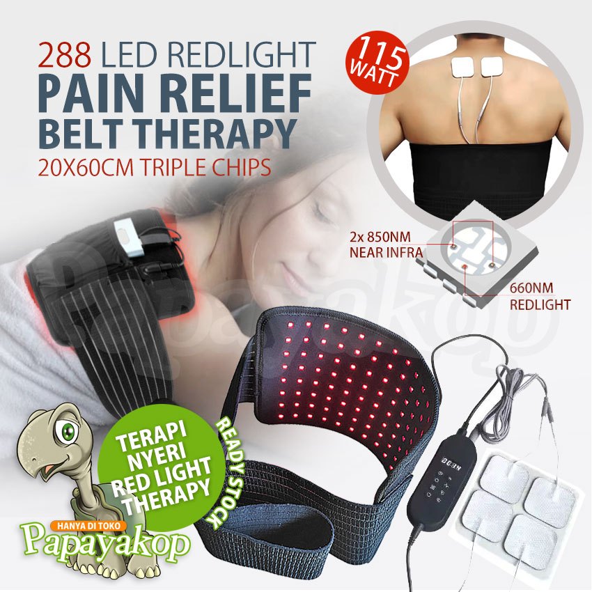 RB22 REDLIGHT THERAPY BELT 288LED + TENS - HIGH QUALITY - Sabuk Terapi Infra Red & Red light Therapy
