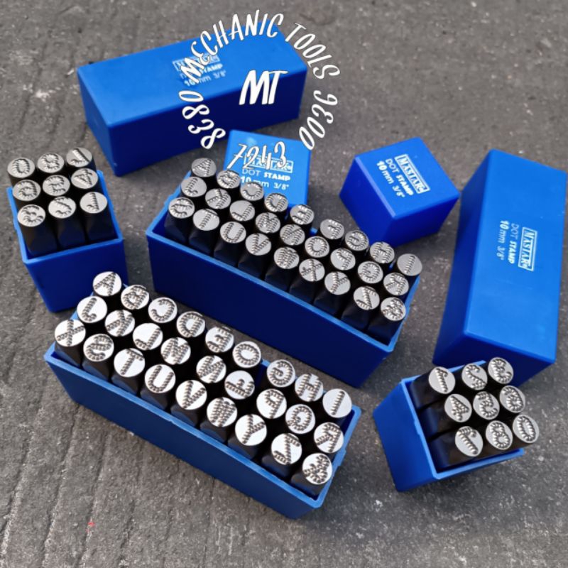 Huruf Dan Angka Ketok Bintik 10 Mm Mastar Dot Stamp Germany Alat ketok Huruf dan Angka ketok 10 mm M