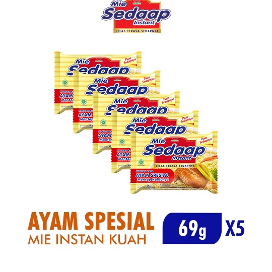 

STAR Sedaap Mie Instan Ayam Spesial 69 gr x5