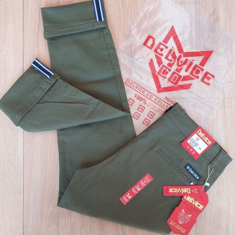 Keren abis CELANA PRIA CHINO Slim Fit Panjang Pria Kerja Kantor Santai Liburan Cowok Original Delvic