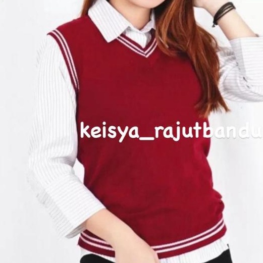 Maxi Promo ROMPI RAJUT LIST KOREA STYLE OUTER TERBARU VEST PREMIUM