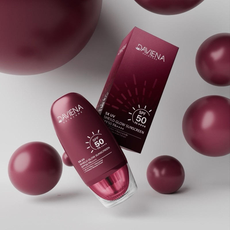 DAVIENA LAMPUNG - SPF 50 PA++++ UV SHIELD GLOW SUNSCREEN 30 ml | DAVIENA SKINCARE