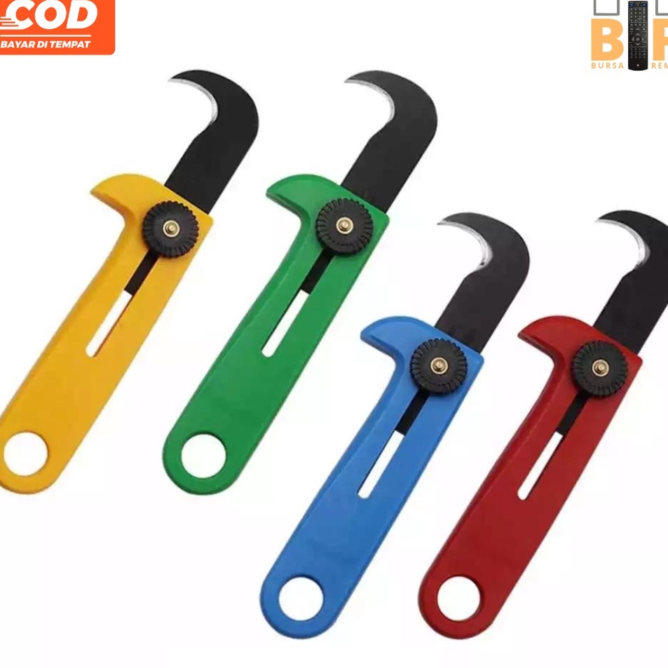 

Super Populer Hook Cutter Pisau Sabit Akrilik Pembuka Tali Dus Cuter Kait Multifungsi Tajam