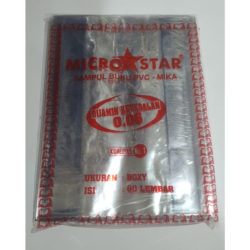

Update Harga Sampul Buku Plastik Mika Boxy Tebal Micro Star isi 1 lembar
