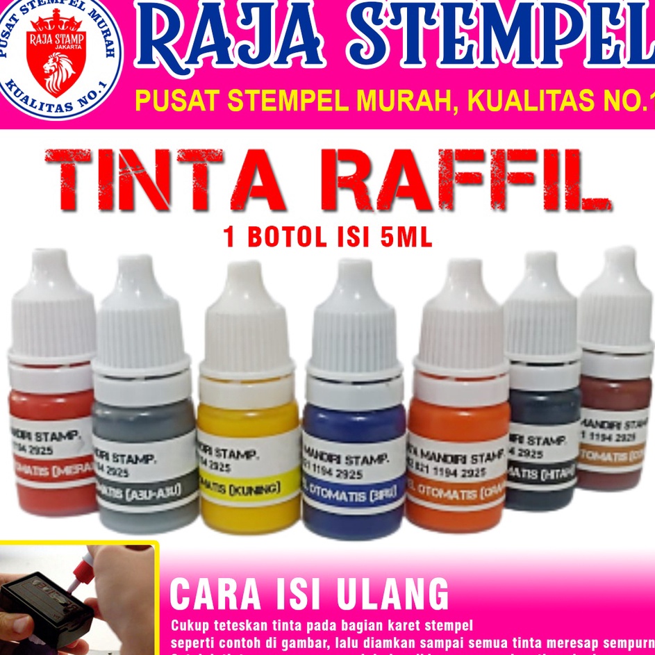 

Promo Menarik Tinta Raffil Stempel Otomatis Botol 5ml