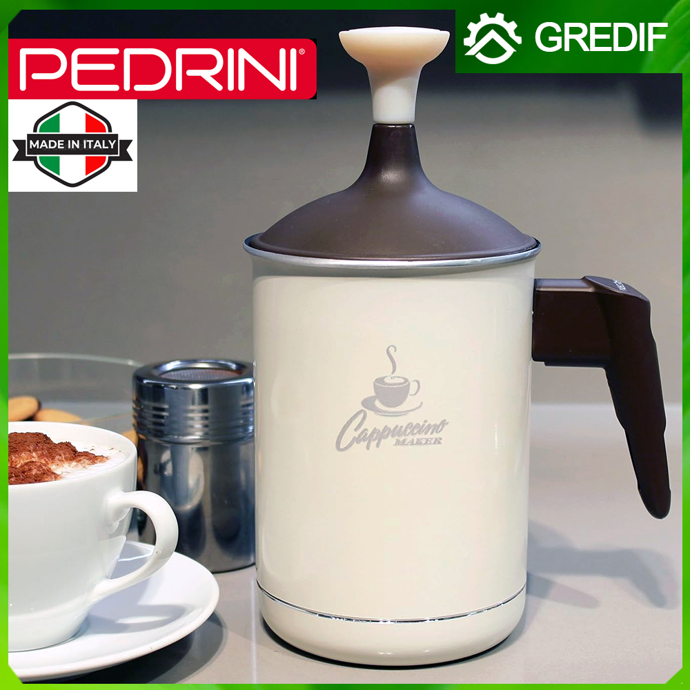 Pedrini Cappuccino Latte Maker - Teko Pembuat Foam Cream Susu Steamer Steam Manual Pengocok Milk fro