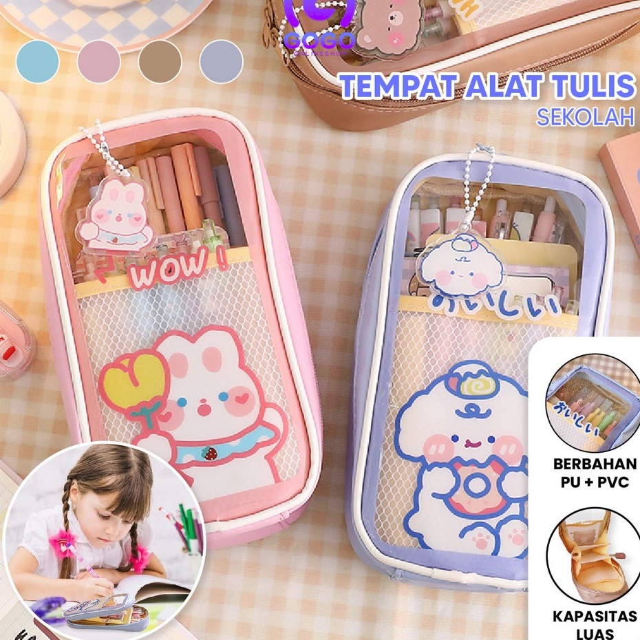 

Murah Trending GOGOA61 Tempat Pensil Anak Transparan Motif Kartun Pencil Case Multifungsi Ala Korea Pouch Serbaguna Tempat Alat Tulis Tempat Pulpen Perlengkapan Sekolah