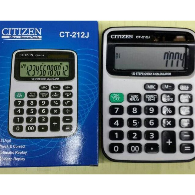 

Kualitas Puas Kalkulator CITIZEN CT212J Tombol Lembut 12 Digit Layar Besar 212 CITIZEN