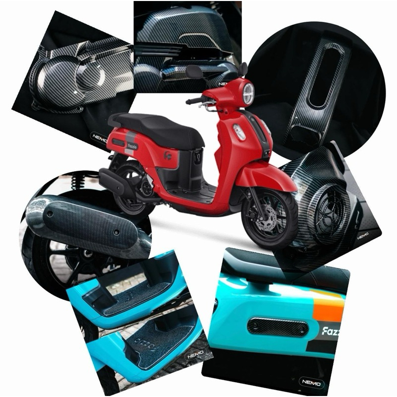 Aksesoris Cover Carbon NEMO Yamaha Fazzio