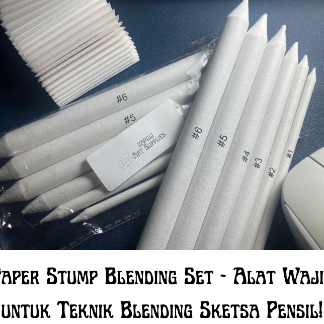 

Fast Delivery Paper Stump Blending Set Alat Wajib Teknik Blending Sketsa Pensil