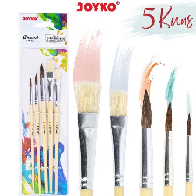 

Kualitas Bagus Kuas Joyko BR 16 Set 5 Mix Brush