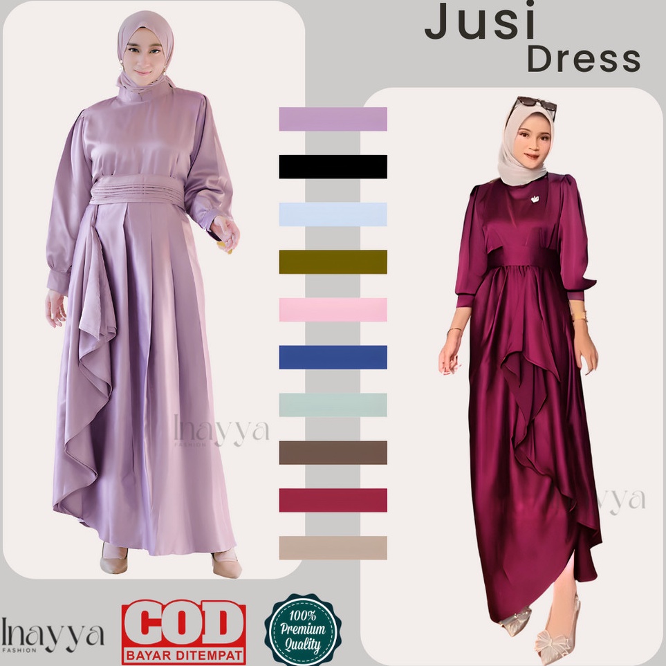 Suplier1 TERLARIS JUSI DRESS PREMIUM LEBARAN KONDANGAN BRIDESMAID WISUDA PESTA  DRESS BUSUI FRIENDLY