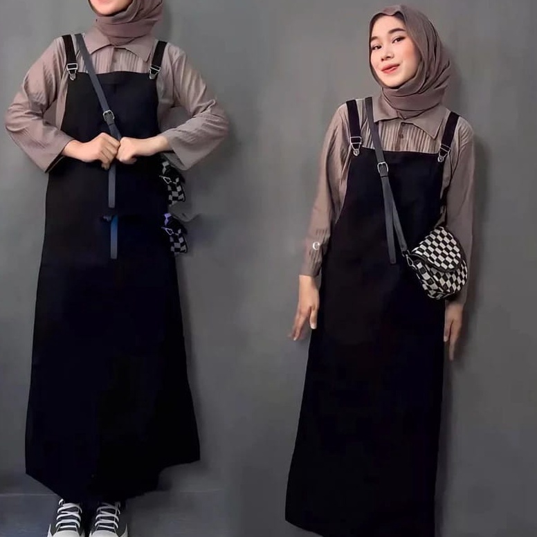 Makin laris BAJU KODOK ANYA OVERALL ROK WANITA MOTIF POLOS TERBARU