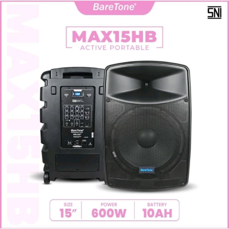 Speaker Aktif Baretone 15 inch MAX15HB Meeting Wireless Speaker Original