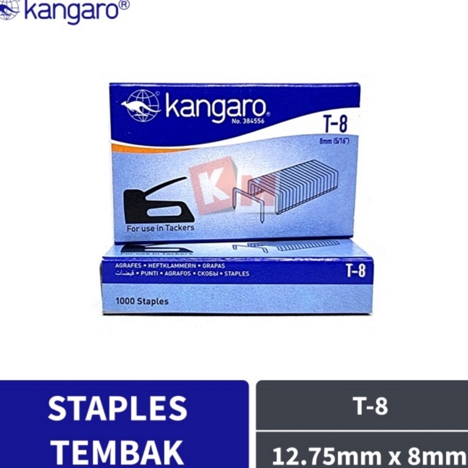

Murah Terbaru Isi Stapler T 8 Kangaro Staples Gun Tackers Isi Hekter Tembak T8