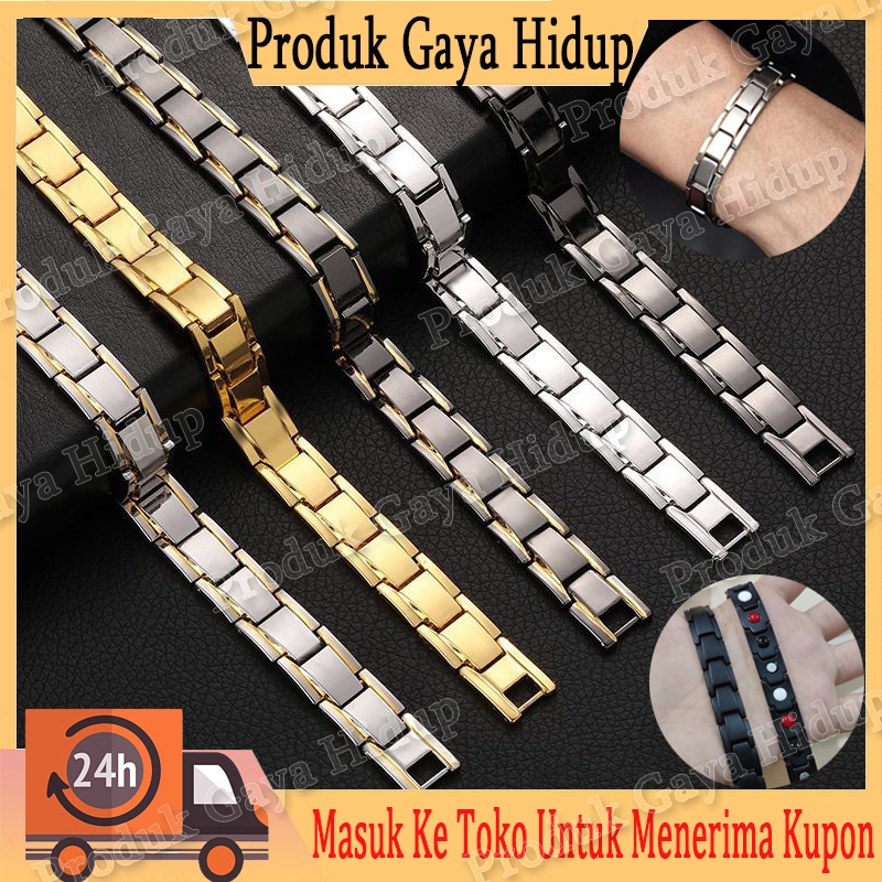Gelang terapi magnet yang dapat dilepas/GELANG BIO MAGNET ION NEGATIF INFRARED KESEHATAN PRIA WANITA