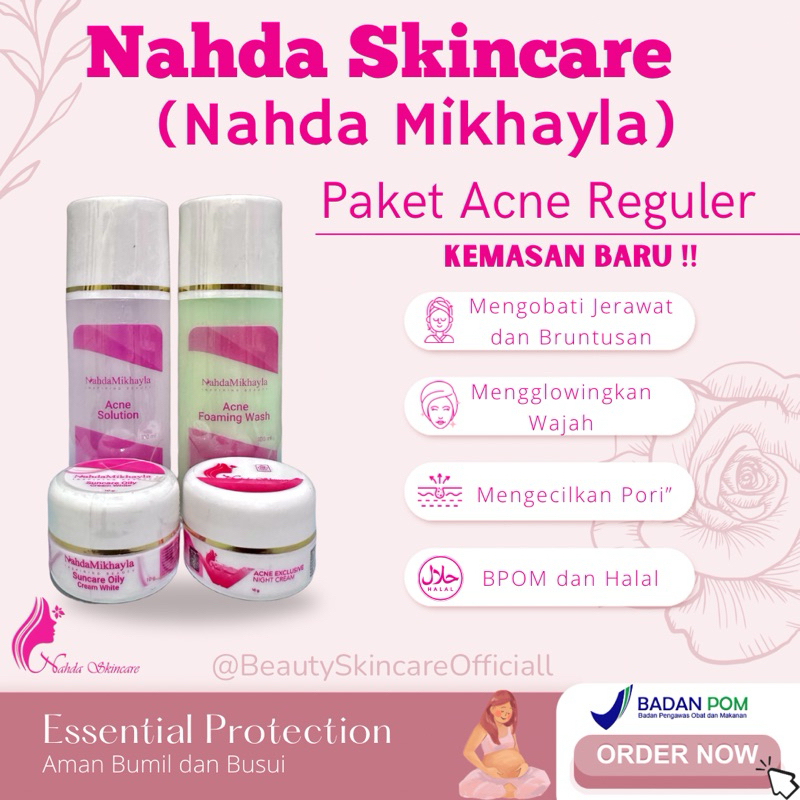 NAHDA SKINCARE ECER CREAM MALAM/CREAM SIANG/SABUN MUKA/TONER
