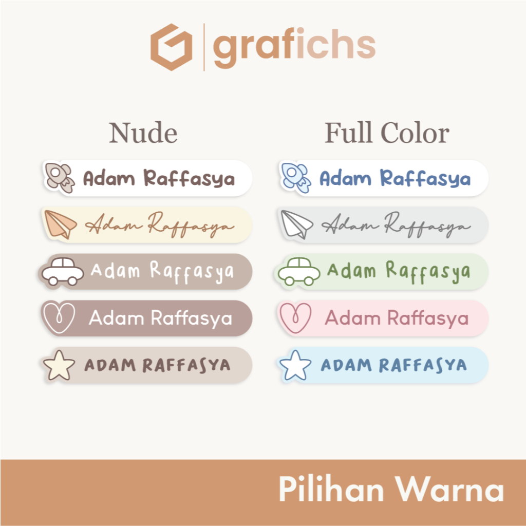 

HJK [90 pcs] Stiker Nama Alat Tulis Sekolah GISS21-25 by Grafichs