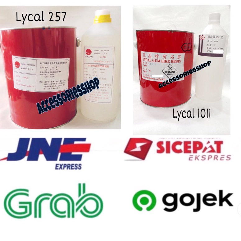 KODE N28G Resin lycal 111 Resin bening keras 1 set kaleng 4kg kerajinan NAMETAG