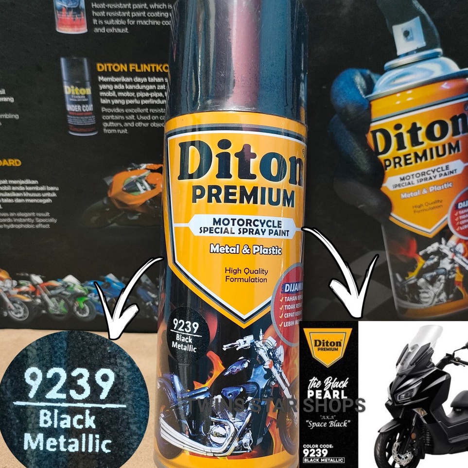 

Serbu Puas COD Pilok Pilox Cat Diton Premium Black Metalic 9239 Hitam Metalic metalik 4ccTahan BensinCepat Kering Cat Semprot Diton