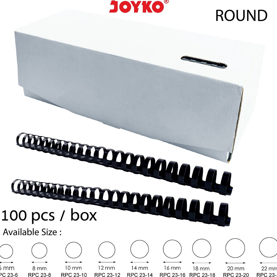 

Langsung Beli Joyko Binding Ring Plastic Comb Spiral Jilid Round F4 1 Box 1 Pcs