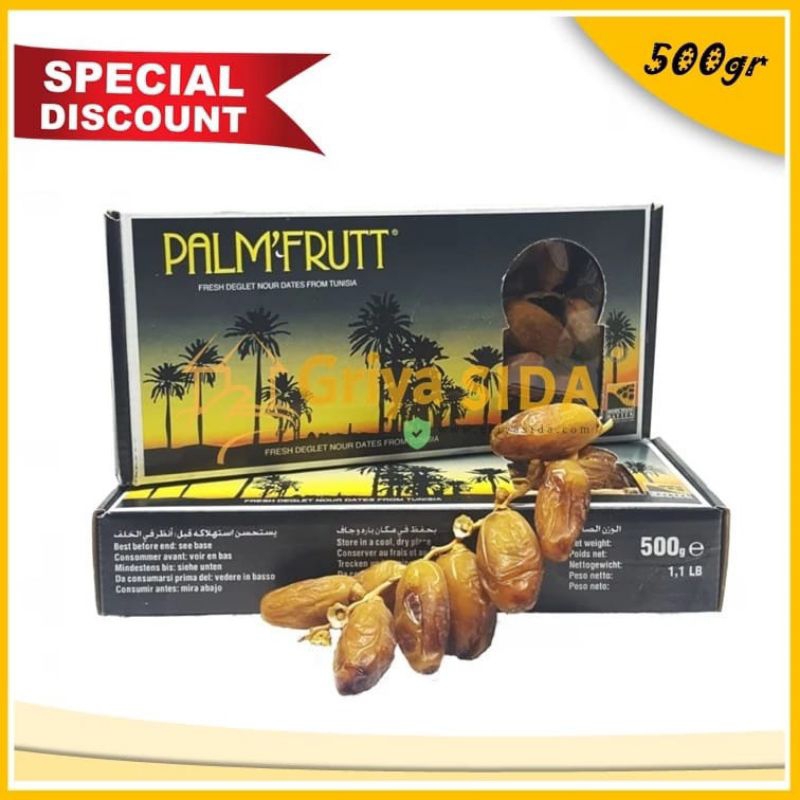

Palm Frutt Kurma Tunisia Tangkai 500 Gr