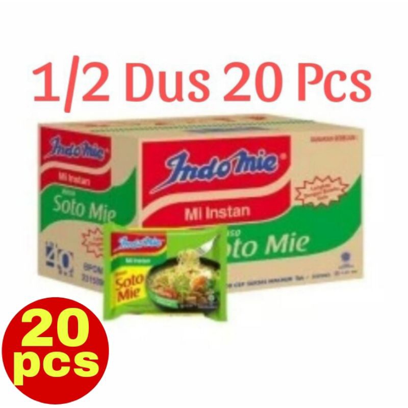 

Mie instan Indomie Soto 70 gr 1/2 Dus 20 Pcs