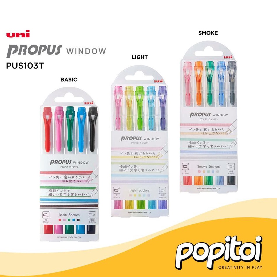 

KODE C5Z2 UNI Propus Window Highlighter 5 Colors Set Basic Light Smoke
