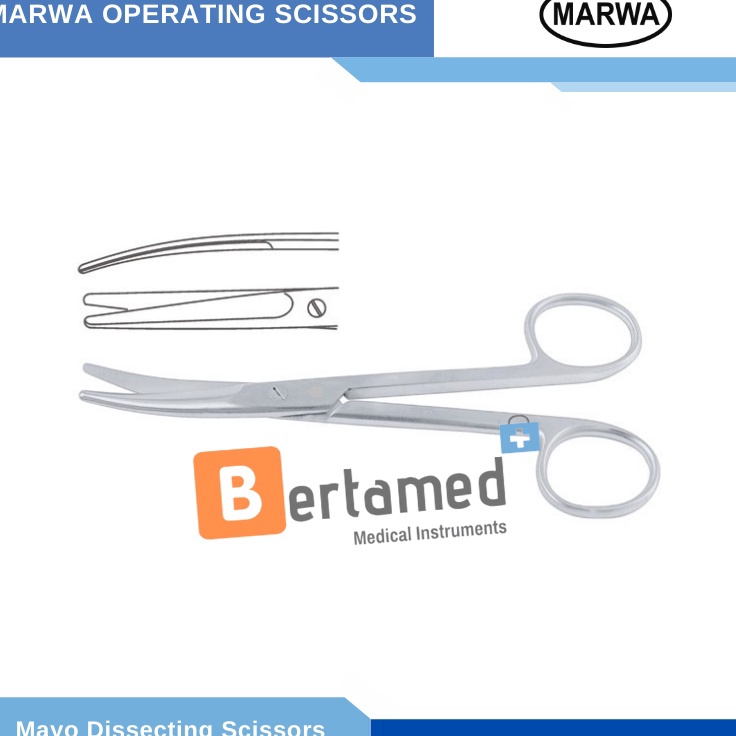 

Produk Murah Mayo Dissecting Scissor Curved Gunting Mayo Bengkok