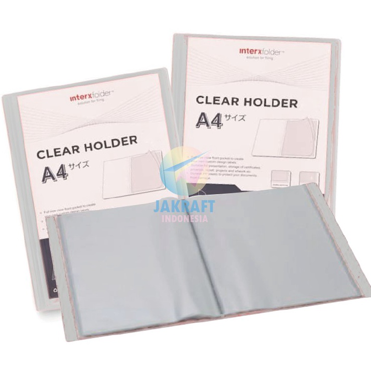 

Fast Respon 1 Pcs Map Clear Holder Display Book A4 isi 2 PP Pocket Putih Bening Clear Transparan Tebal