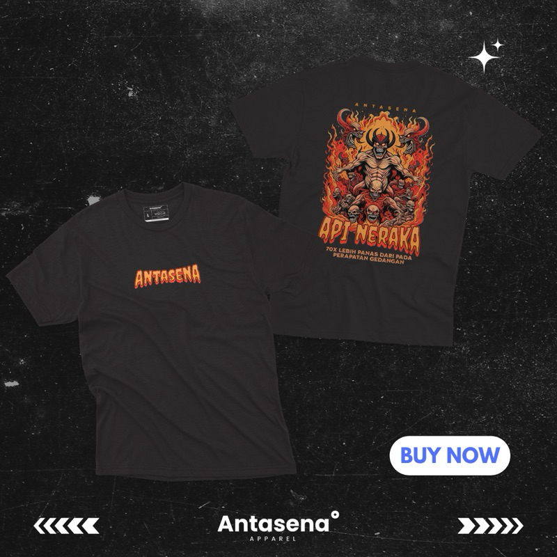 Antasena T Shirt Api Neraka Black Cotton Combed 24s