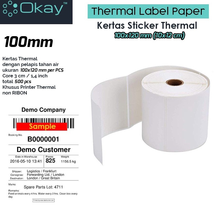 

Diskon Termurah OKAY kertas thermal label 1X12 mm Sticker label Isi 5 pcs