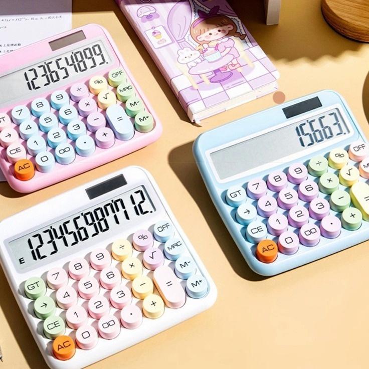 

Borong Meriah Ins Korea Seri Dopamin Kalkulator Surya 12 Digit Tampilan Besar Dual Power Mekanik Dot Keyboard Akuntansi Keuangan Calculations Perlengkapan Kantor