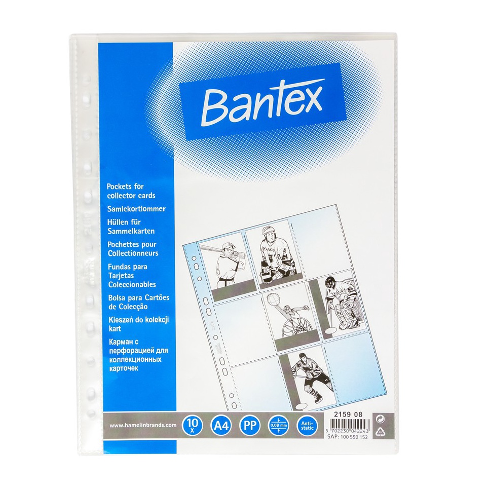 

Best Sale Bantex Collector Pocket Sleeve PP 1 sheets 2159 8