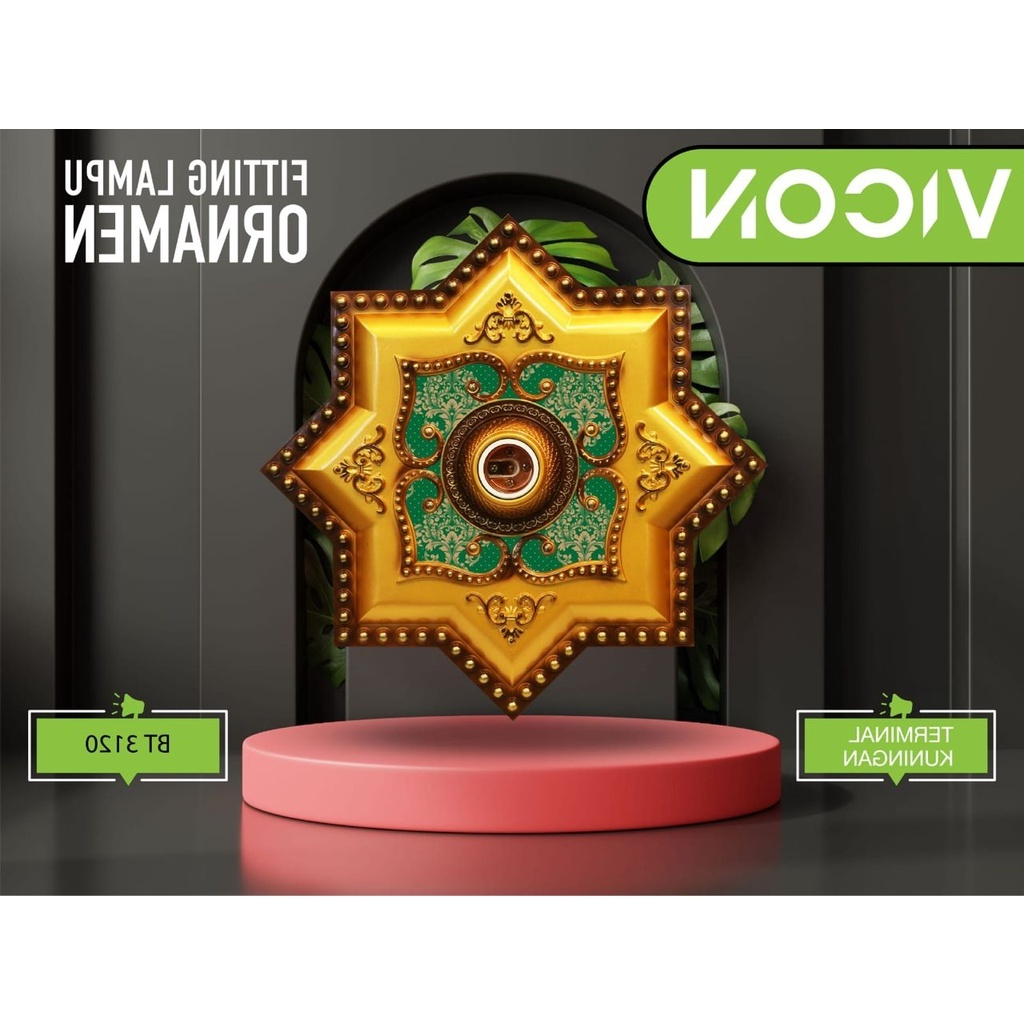 Fiting hias plafon Ornamen 30x30-Fiting Ornamen Plafon Hias PVC / GRC