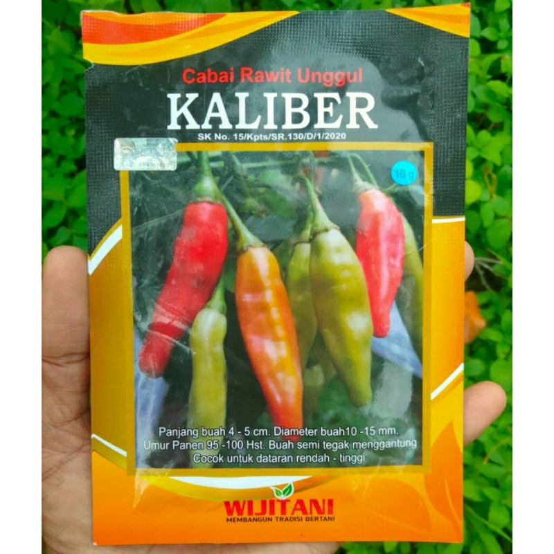 Benih Cabe Rawit Kaliber Original Kemasan Repack isi 100 Biji ,Cabai Rawit Unggul Kaliber
