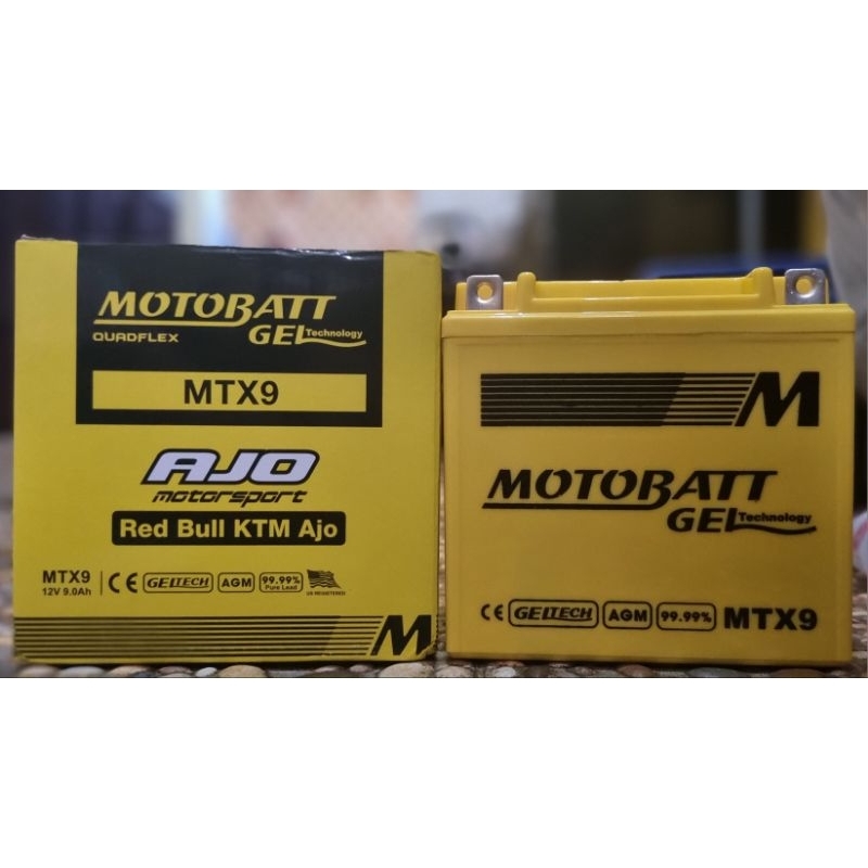 Aki Motobatt MTX9 alternatif YB9B GS 12N9 Pulsar 180 200 220 Vespa Suzuki Thunder 125/250