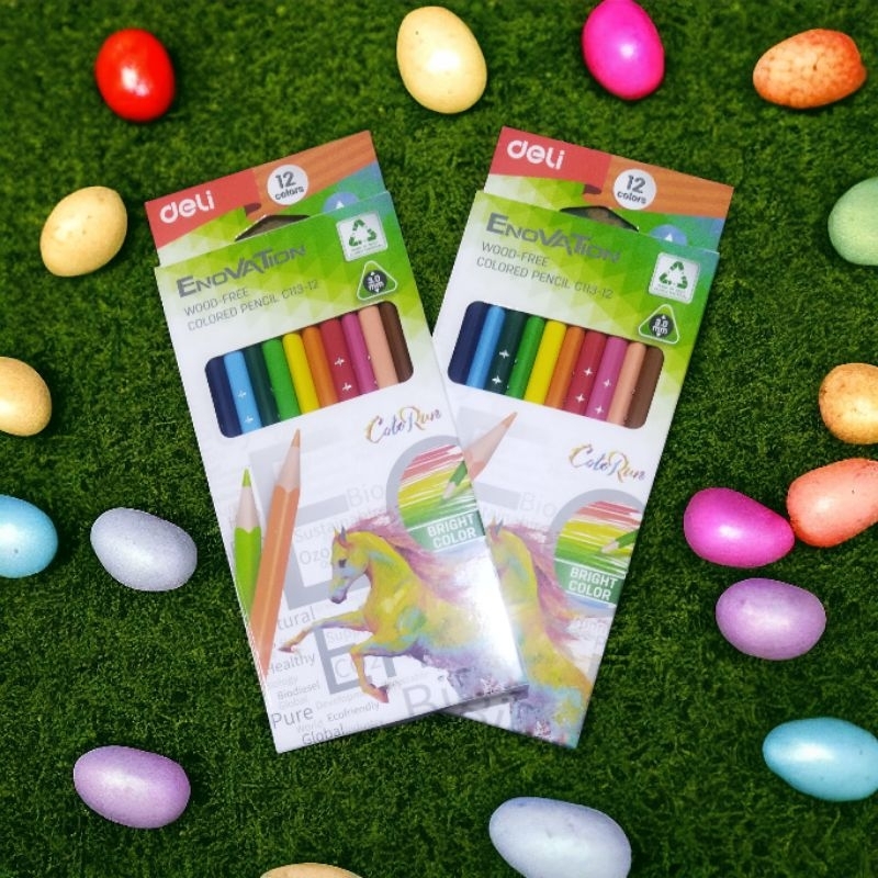 

Pencil warna/ pensil warna Deli isi 12 warna panjang