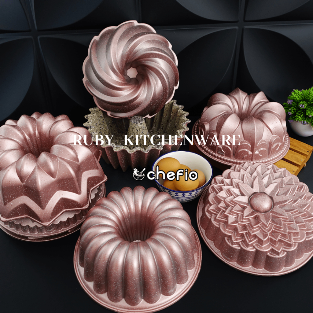 Chefio Loyang Sultan Granite Rose Gold Nordic Style Cake