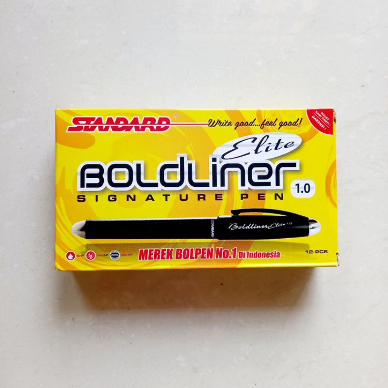 

[ LUSIN MURAH ] Pulpen Pen Pena Standard Boldliner ELITE 1.0 mm Hitam / Biru