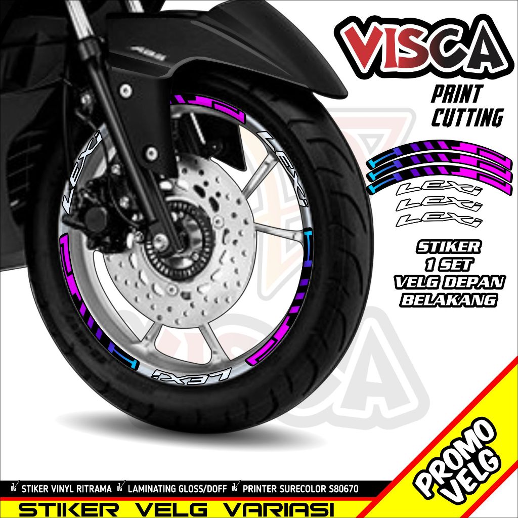 Stiker Velg List Velg Motor Stiker Velg Lexi Motif Hitech Bunglon