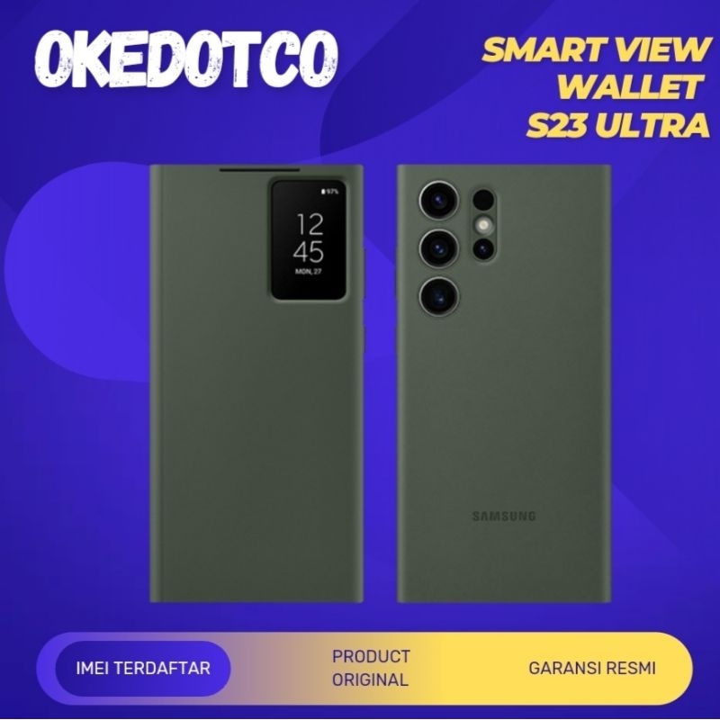 Samsung S23 Ultra Smart View Wallet Case Cover Original