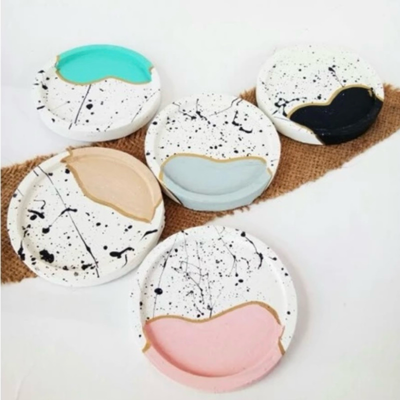 Coaster / Tatakan Gelas Keramik / Tatakan Lilin / Alas Gelas / Souvenir Tatakan