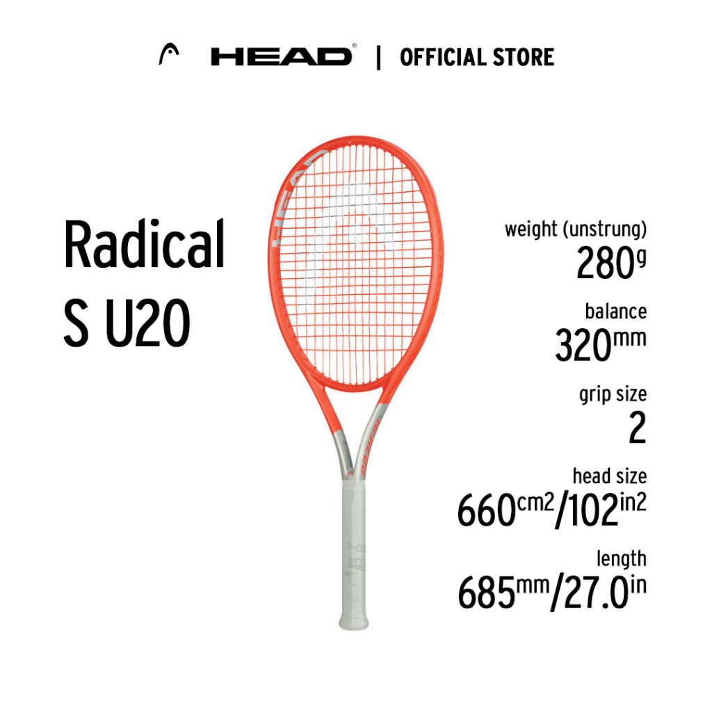 HEAD Racket Radical S 2021 - Raket Tennis Tanpa Senar FREE Cover Bag
