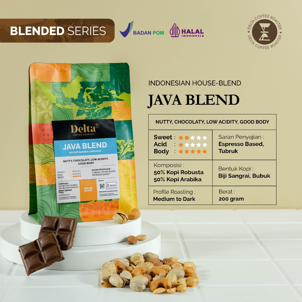 

Delta Coffee - Java House Blend Medium to Dark Roast 200g