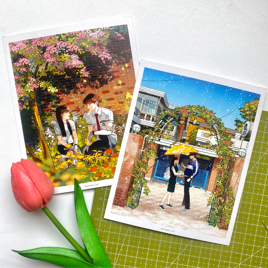 

Lovely Runner by @crumby_joy / Korean Drama Fanart Art Print Postcard Sticker Keychain Imsol Sunjae