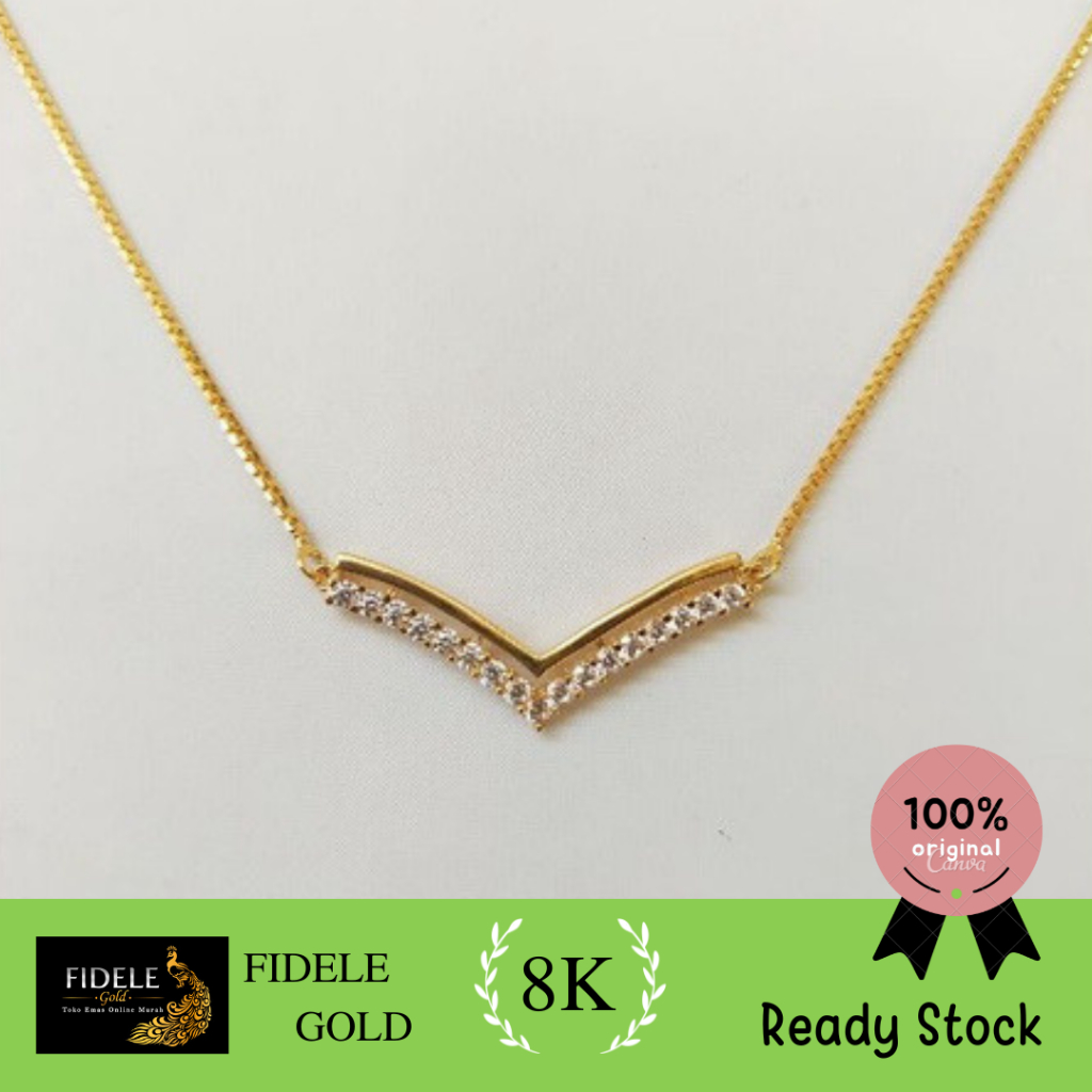 Kalung Fuji Aurel Nagita Tumpuk Kalung Emas Asli Kadar Muda Kalung Aurel Permata Mewah Emas 375
