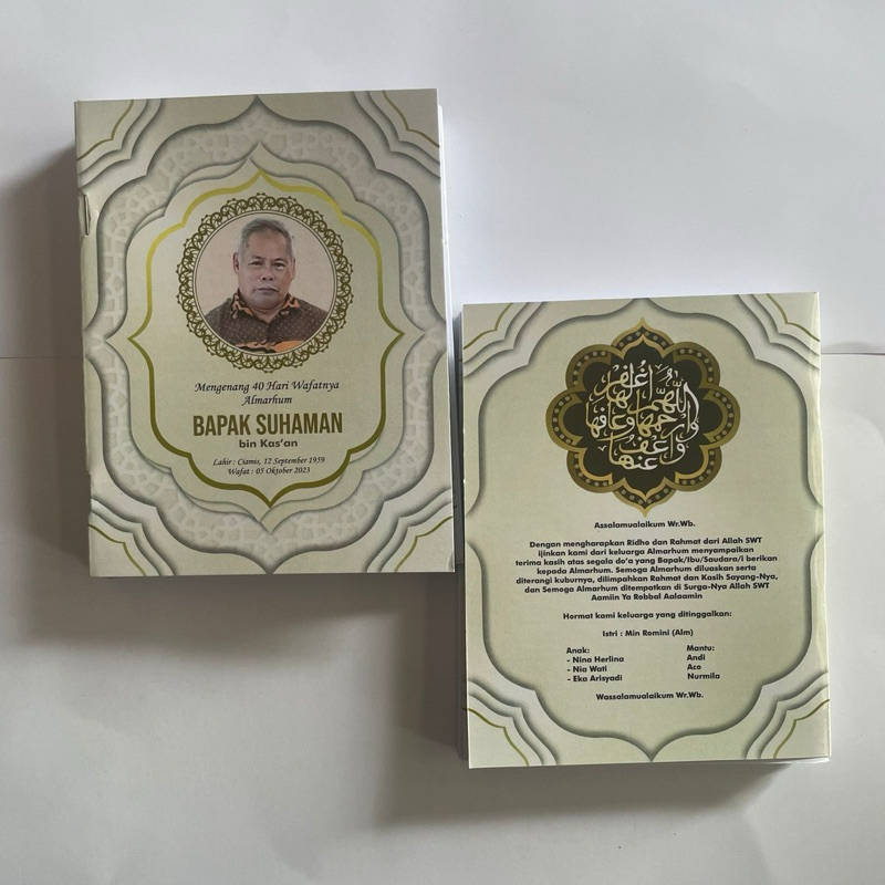 Buku Yasin Arab Cover Custom