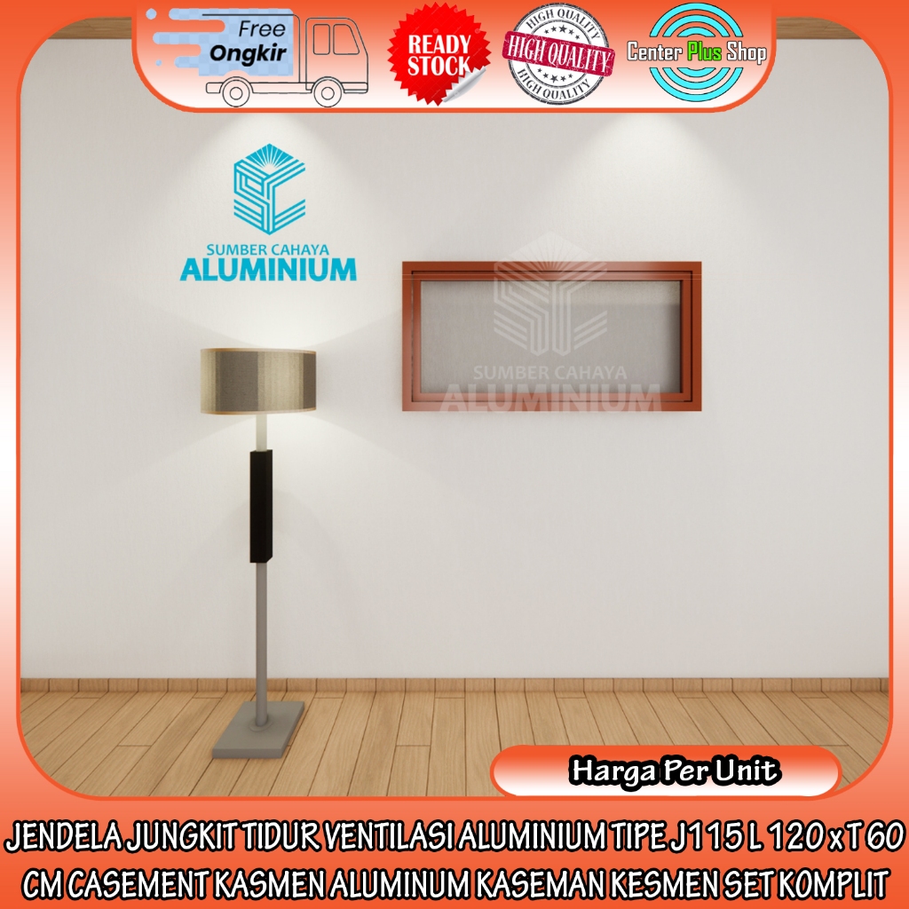 [INSTANT] JENDELA JENDELE ALUMINIUM SCA TIPE J115 L 120 x T 60 TIDUR CASEMENT KASMEN ALUMINUM VENTIL