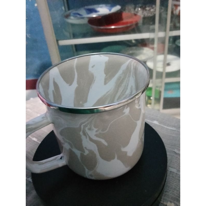 Mug enamel 9cm-Marble.TBQ-10878